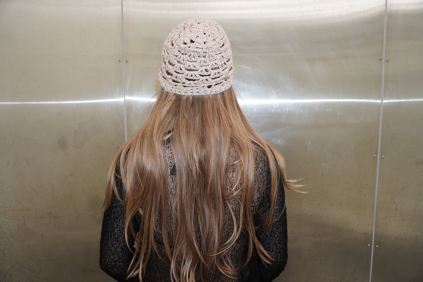 Something Blue Crochet Skull Cap