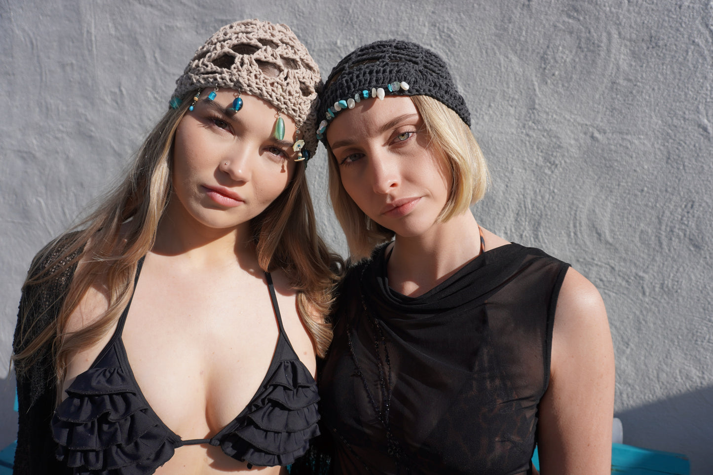 Something Blue Crochet Skull Cap