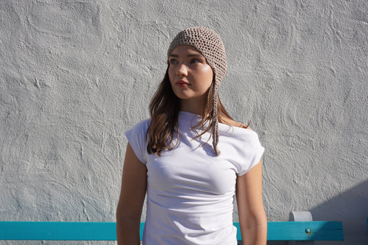 Neutral Crochet Cap